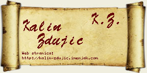 Kalin Zdujić vizit kartica